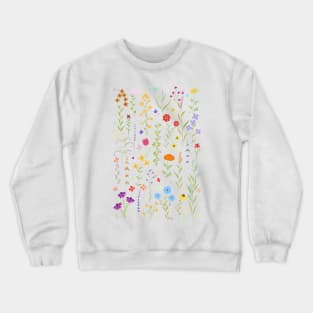 colorful spring  wildflower pattern 2022 Crewneck Sweatshirt